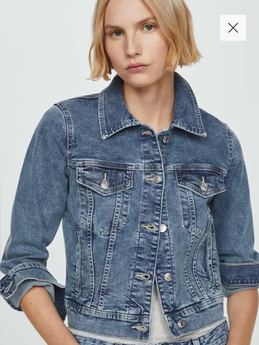 Pocketed denim jacket